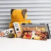 Casos bonito cozimento urso caso para nintendo switch oled escudo duro pc capa protetora para nintendo switch acessórios console jogos