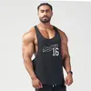 Erkek tank üstleri yaz moda üst pamuk sokak kıyafetleri gündelik spor racerback jogger spor salonu egzersiz spor giyim