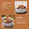 Small Charcoal Grill Portable 122Inch Tabletop Korean Barbecue Antiscaling Handtag BBQ Perfect Tailgate Beach 240223