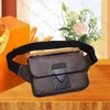 Luxury Designer Waist Bag Fashion S Lock Sling Bumbag Leather chest bag Brown Flower Easy Pouch On Strap Fannypack Men Belt Bags Crossbody Fanny Pack wallet purse