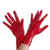 Gants courts en Latex 0 4mm, tenue de Club pour robe Catsuit, Costume fétichiste en caoutchouc 330f