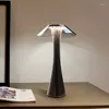 طاولة مصابيح برج كانتون LED Kartell Lamp 3 ألوان اللمس تعتيم حماية العين قراءة الإضاءة USB شحن السرير بجانب السرير