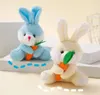 Sublimation Party dostarcza 10 cm Easters Bunnys Plush Toys Holing Rabbit Brelkain Wesołych Świąt Wielkanocnych wystrój domu 2022 Dzieci Pchaszcze Bunny Plushs zabawka 575Q