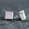 2020 Studörarsmän Big Bling Ear Smycken 3 Färger Skruva tillbaka Micro Pave CZ Earring för Men1247R