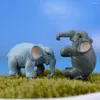 Trädgårdsdekorationer tecknad filmsimulering elefant mini figurer charms miniatyr små plastdjur dekor leksak