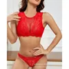 Set di reggiseni Temperamento Arrivi Design Abbigliamento da donna Tinta unita Biancheria intima sexy in pizzo trasparente con reggiseno senza schienale