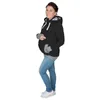 Manteau à capuche de maternité trois-en-un à capuche hiver poche kangourou veste de pull de maternité pour femmes enceintes sweat à capuche surdimensionné 240219