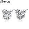 Silver Color Fine Stud Earrings For Women Kids Girls Fashion Jewelry260w를위한 반짝이는 귀걸이.