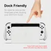 Cases Skull Co. GripCase OLED with Replaceable Grips Dockable Transparent Protective Case Cover for Nintendo Switch OLED