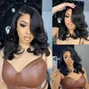 Transparent Lace Front Wigs Body Wave Short Bob Wig For Women PrePlucked 13x6 Human Hair