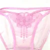 Women's Panties 3PCS Lace Full Transparent Sexy Briefs Butterfly Embroidered Mesh Hollow Low Rise Underwear Seamless Lift Hip Lingerie