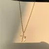 Creativiteit Licht luxe Zirkoon Kruis Hanger Ketting Voor Vrouwen Goud Zilver Kleur Sleutelbeen Ketting Mode-sieraden