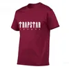 Designer de alta qualidade mens camisetas trapstar camisa designer camisetas imprimir carta luxo preto e branco cinza arco-íris cor verão esportes moda top manga curta gato