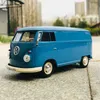 Diecast Model Auto WELLY 1 24 Volkswagen VW T2 BUS 1973 T1 Legering Model Auto Diecasts Metalen Voertuigen Hoge simulatie Auto Model Speelgoed Voor Kinderen Gift