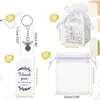 Keychains 30st/24 st Angel Keychain Favor Boxar Dop Gift Keyring With Pendant Yarn Bag For Child Shower Party