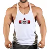 Cuelas de tanques masculinas Men Vests Muscle Rear Algustre Camiseta sin mangas Camiseta de tanque impresa Muscle Subshirts Ropa de gimnasio O-cuello Topsl2402