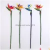 Decorative Flowers Wreaths High-Grade Artificial Bird Of Paradise Realistic Real Touch Fake Home Decor Wedding Party Flower Arrang Dhfrl