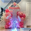 Décoration de fête Impressions de vache bleue Arch Er Po Toile de fond Baby Shower Anniversaire Double face Pographie Fond Tissu Studio Drop Livrer Dhehy