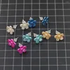 Stud Earrings 5Pair Handmade Flower Charm Girl Women Ear With Stopper 5 Candy Color Female Jewelry Festival Party Christmas Gift