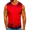 Herrtankstoppar fitness väst hip hop tryck smala män runda hals ärmlös t-shirt för sportl2402