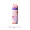 Water Bottles Baby Bottle With Stainless Steel Inner Liner Promotes Safe Drinking Habits And Cartoon 500ml Direct Pink