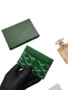 Designer Mens Card Holder With Pattern Print Luxury Short Wallet Leather Purse Women Credit Clutch Mini Bag Cardholder Designer Fall med Box AAAAA