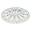 Conjuntos de vajilla Plato de cerámica Cubiertos de plástico Portador de huevos rellenos con tapa Placa de almacenamiento de restaurante de melamina