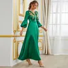 Roupas étnicas Flor Vestido de Noite Mulheres Eid Muçulmano Abaya Kimono Khimar Hijab Vestidos Kaftan Kebaya Abayas Jilbab Dubai Robe Islam