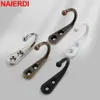 NAIERDI 20Pcs Vintage Hangers HookBlack Wall Mounted Coat HooksMetal HooksSmall Wall Hooks With Screws for Hanging HatKey 240220