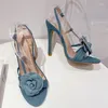 Dress Shoes Sexy Slingback High Heels Sandals Women Summer Back Buckle Strap Gladiator Fashion Flower Open Toe Party For