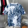 Nouveaux hommes femmes Designer Casual luxe motif bleu T-shirts lettre impression chemises mode T-shirt été Paris coton Tops Tee