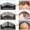 Parrucchino da uomo frontale Parrucca da uomo PU naturale Attaccatura dei capelli umani Pezzo di pelle sottile Sistema di capelli Remy Unità Protesi Patch 240222