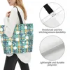 Shopping Bags Chamomile Flowers And Branches Extra Large Grocery Bag Green Plaid Reusable Tote Travel Storage