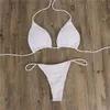 Mode nouveau solide maigre dos nu haute élasticité bikini sexy couleur unie Festival femmes maillot de bain ensemble maillot de bain bikini