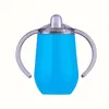 Bottiglie d'acqua 1pc 10oz Tazza Sippy in acciaio inossidabile con doppia maniglia Bottiglia isolata sotto vuoto per bere Articoli per la formazione di bevande