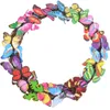 Flores decorativas de coragem de borboleta corajas de natal decoração de porta para portas guirlanda de borboletas artificiais