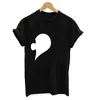 Koszule damskie 2024 CAMISETAS Para Ubrania Letnia koszula Kobiety Drukuj zabawny koszulka krótkie rękaw dla kochanków Hip Hop