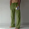 Pantaloni da uomo Moda casual in cotone e tasche stampate con lacci in schiuma glitterata Star Jean taglio dritto da uomo aperto per regalo ragazzo
