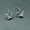 Stud Earrings Arrivals Real 925 Sterling Silver CZ Star Womens For Gift299c