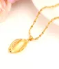 Dubai halsband kvinnor etiopiska hänge halsband 24k gul fast fint guldfärg gf smycken blad party mor gåva8309594