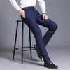 Pantaloni da completo da uomo Pantaloni eleganti da uomo primaverili Pantaloni da ufficio dritti Pantaloni formali da uomo Pantaloni eleganti neri da uomo 240222