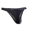 Mutande da uomo vedere attraverso mutandine a rete rimovibile Bugle Pouch perizoma T-Back G-String biancheria intima sexy per slip gay