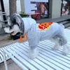 Projektantka ubrania pies marka psa odzież bawełniana bluza z kapturem z klasycznym literowym wzorem serca miękki ciepłe szczeniaki zimowe płaszcze dla zwierząt dla małych średnich pies szary xxl a744