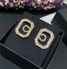2024 Collier pendentif de charme de qualité de luxe Forme rectangulaire avec diamant et perles de coquillage nature Boucle d'oreille avec boîte de timbre PS3073