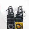 Mode Luxus Keychains Marke Key Ringe klare Gummisschlüssel Ring klassische Männer Frauen Leinwand Schlüsselsticker Stickbuchstaben Anhänger Belt Keyring