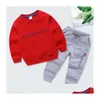 Ensembles de vêtements 1-13 ans enfants enfant en bas âge garçon vêtements ensemble marque de mode logo imprimé haut à manches longues avec pantalon enfants bébé automne tenue DH23H