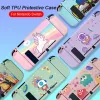 Fall Cute Cartoon Anime Case för Nintendo Switch NS Joy Con Controller Shell Kawaii Pink Soft Silicone Protective Cover Accessories