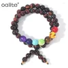 Strand OAIITE 6mm haute qualité pierre naturelle rouge oeil de tigre Bracelet pour le courage Cause 7 Chakra énergie hommes et femmes