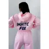 Designer Sportswear White Fox Hoodie-Set, 2-teiliges Set, Damen- und Herrenanzug, sportlicher Langarm-Pullover mit Kapuze, einfarbiger Trainingsanzug, mehrfarbiges Sweatshirt 863