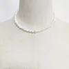 手作りの淡水真珠のネックレスボヘミアン大型ミディアムスモールスリーナチュラルパールミックススタイルチョーカー女性贅沢ネックアクセサリー240220
